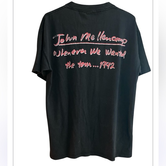 John Cougar Mellencamp  “Whenever we Want. The Tour 1992”  concert T-Shirt large - Picture 2 of 8
